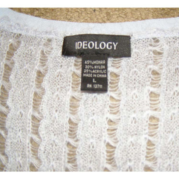 NEW Lt Blue IDEOLOGY Knit Mohair blend Vest M/L - Picture 7 of 8